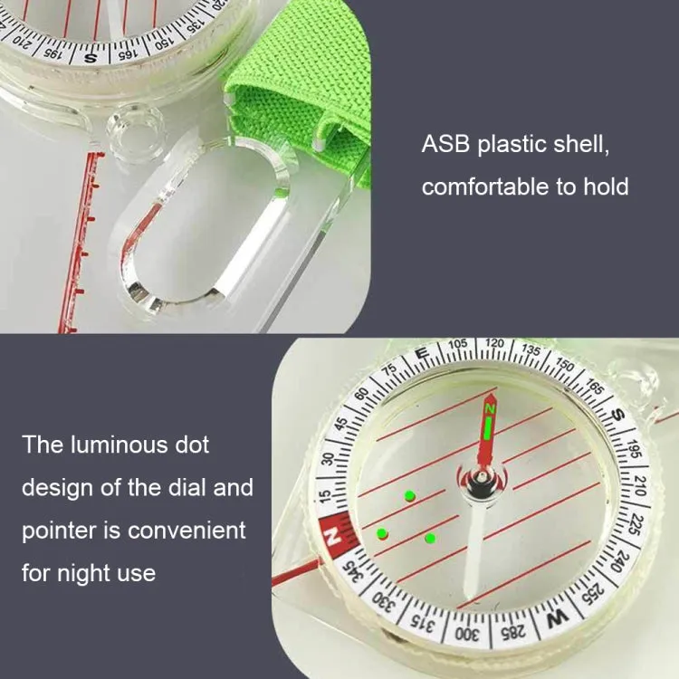 DJ47-1 Outdoor Thumb Wearable Compass with Luminous Dot