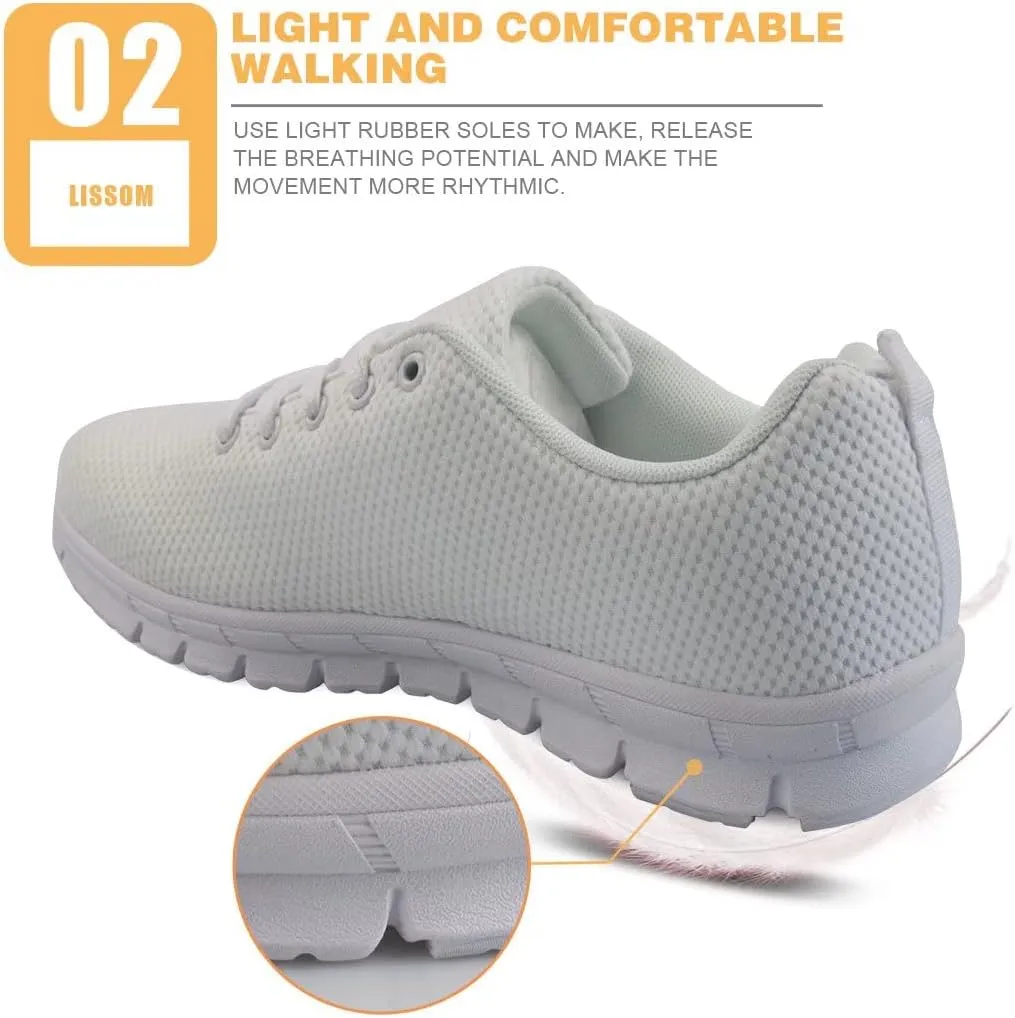 GIFTPUZZ Women's Fashion Sneakers Walking Mesh Running Sports Athletic Trainers Shoes