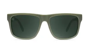 Knockaround Torrey Pines Matte Army Green Frame - Aviator Green Lens - Polarized Sunglasses