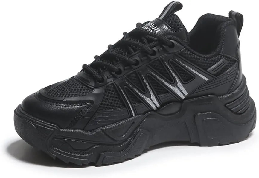 MAUGELY Women's Platform Mesh Casual Sports Shoes Fashionable Road-Running Walking Sneakers