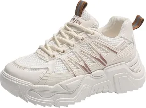 MAUGELY Women's Platform Mesh Casual Sports Shoes Fashionable Road-Running Walking Sneakers