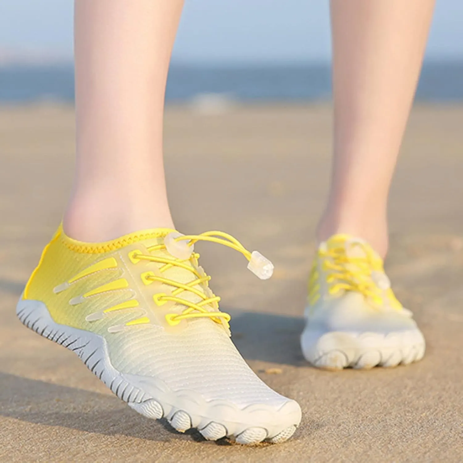 Quick-Dry Water Shoes for Women,Summer Comfy Lightweight Aqua Sport Pool Shoes Men,Breathable Surf Beach Swim Barefoot Shoes,with Draining Hole,for Hiking Kayaking
