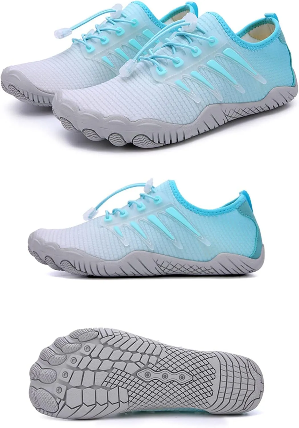 Quick-Dry Water Shoes for Women,Summer Comfy Lightweight Aqua Sport Pool Shoes Men,Breathable Surf Beach Swim Barefoot Shoes,with Draining Hole,for Hiking Kayaking