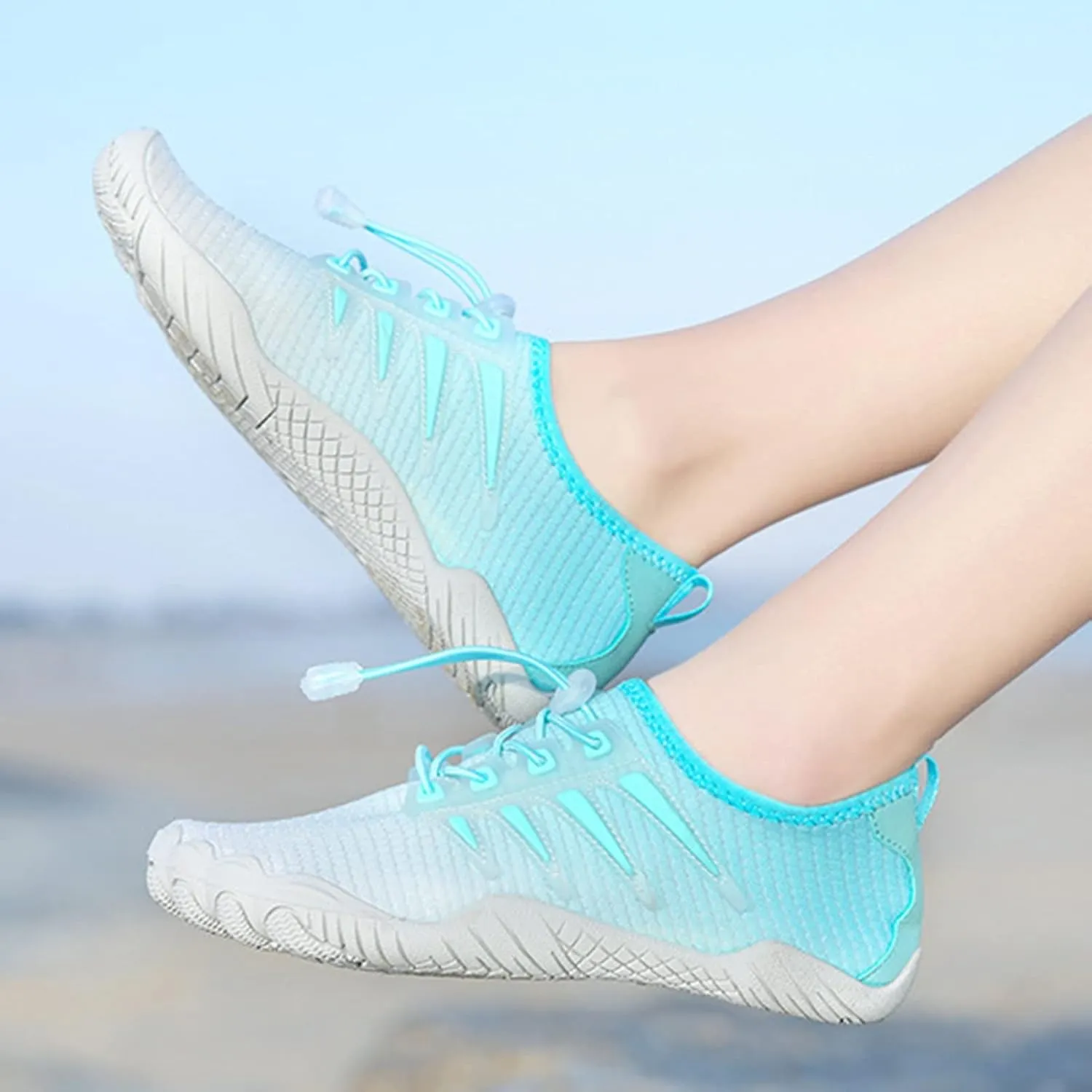 Quick-Dry Water Shoes for Women,Summer Comfy Lightweight Aqua Sport Pool Shoes Men,Breathable Surf Beach Swim Barefoot Shoes,with Draining Hole,for Hiking Kayaking